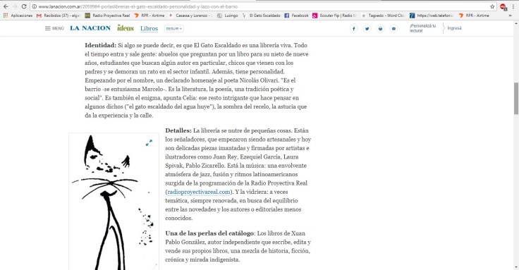 Nota Por las librerías La Nacion online 2017 3
